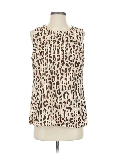 Pre-owned Cabi Sleeveless Blouse In White