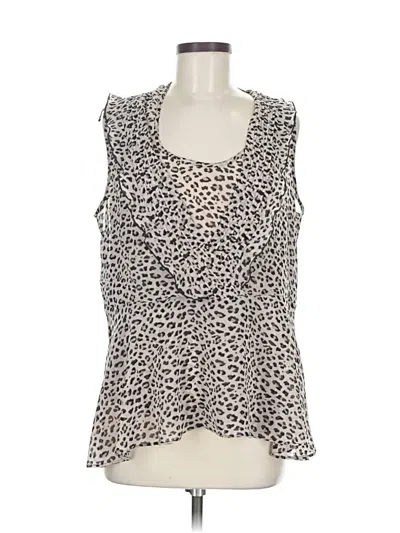 Pre-owned Cabi Sleeveless Blouse In White