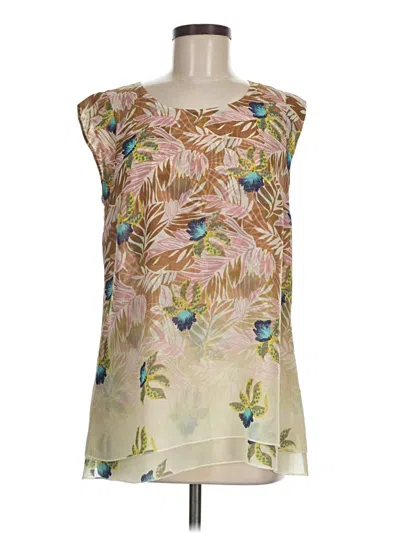 Pre-owned Cabi Sleeveless Blouse In White