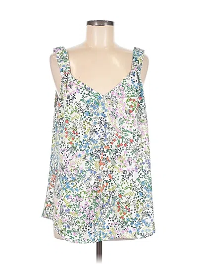 Pre-owned Cabi Sleeveless Blouse In White