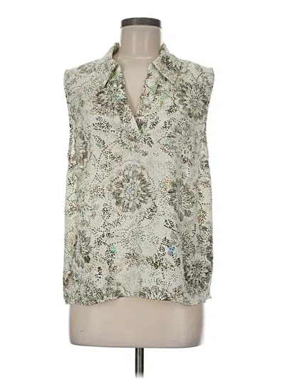 Pre-owned Cabi Sleeveless Blouse In White