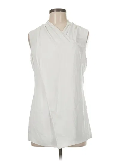 Pre-owned Cabi Sleeveless Blouse In White