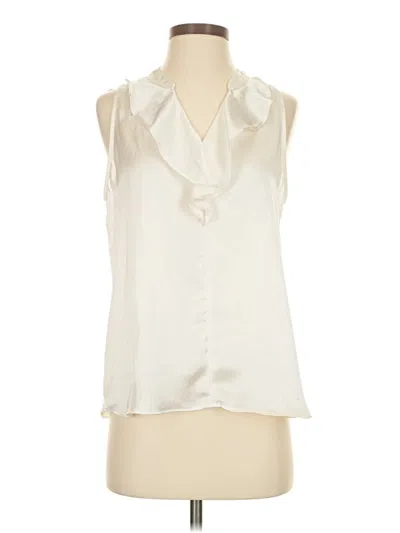 Pre-owned Cabi Sleeveless Blouse In White
