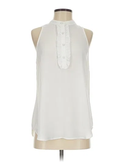 Pre-owned Cabi Sleeveless Blouse In White