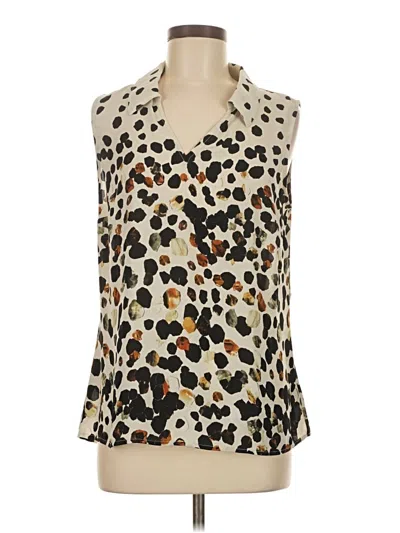 Pre-owned Cabi Sleeveless Blouse In White
