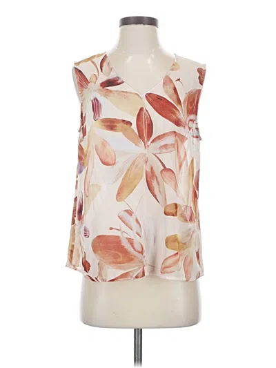 Pre-owned Cabi Sleeveless Blouse In White