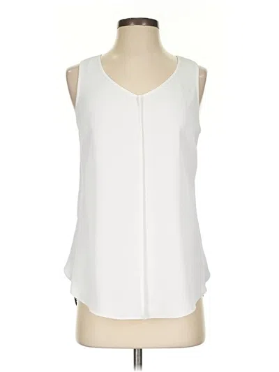 Pre-owned Cabi Sleeveless Blouse In White