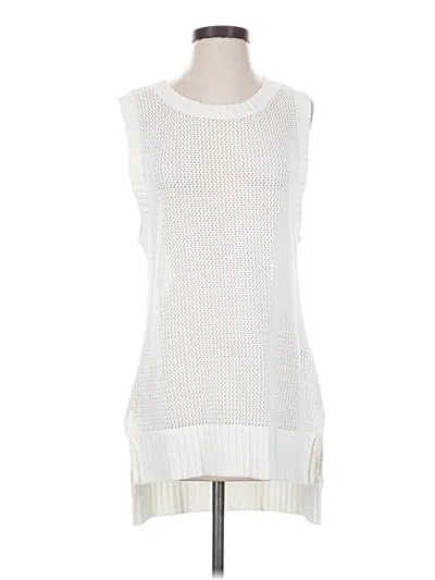 Pre-owned Cabi Sleeveless Blouse In White