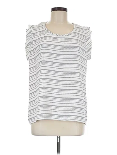 Pre-owned Cabi Sleeveless Blouse In White
