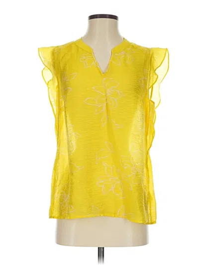 Pre-owned Cabi Sleeveless Blouse In Yellow
