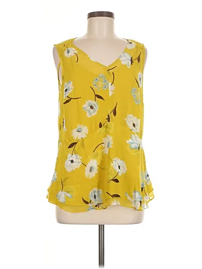 Pre-owned Cabi Sleeveless Blouse In Yellow