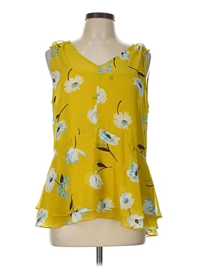 Pre-owned Cabi Sleeveless Blouse In Yellow