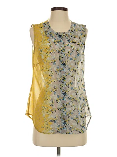Pre-owned Cabi Sleeveless Blouse In Yellow