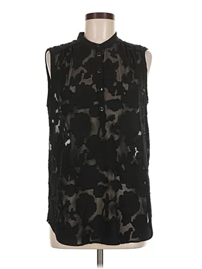 Pre-owned Cabi Sleeveless Button Down Shirt In Black