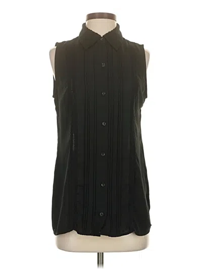 Pre-owned Cabi Sleeveless Button Down Shirt In Black