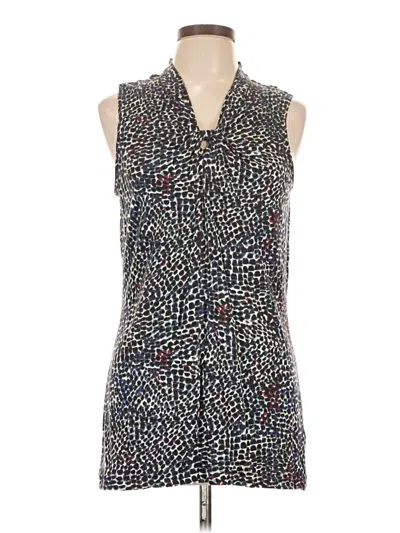 Pre-owned Cabi Sleeveless Button Down Shirt In Blue
