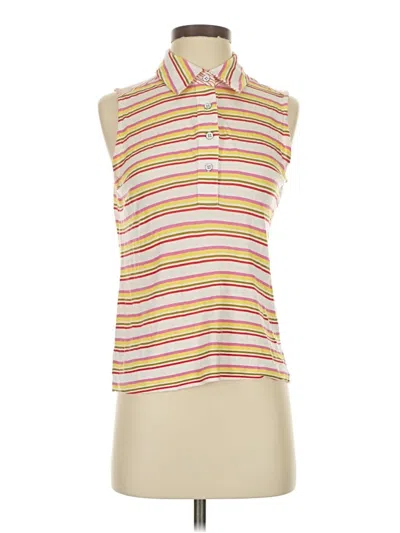 Pre-owned Cabi Sleeveless Button Down Shirt In Yellow