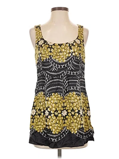 Pre-owned Cabi Sleeveless Silk Top Black Halter Neckline Tops