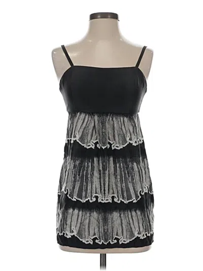 Pre-owned Cabi Sleeveless Silk Top Black Sweetheart Neckline Tops