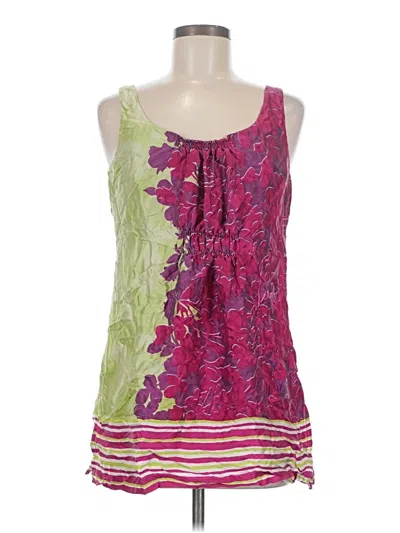 Pre-owned Cabi Sleeveless Silk Top Pink Scoop Neck Tops