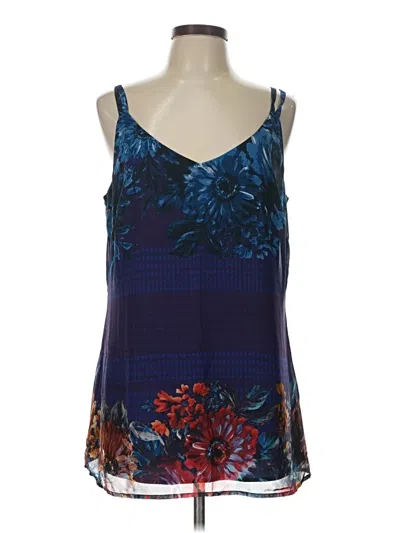 Pre-owned Cabi Sleeveless Top Blue Halter Neckline Tops