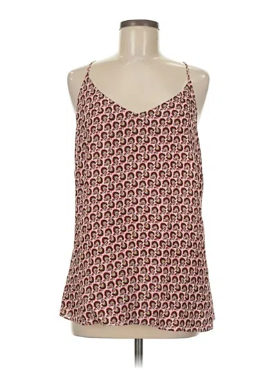 Pre-owned Cabi Sleeveless Top Burgundy Halter Neckline Tops