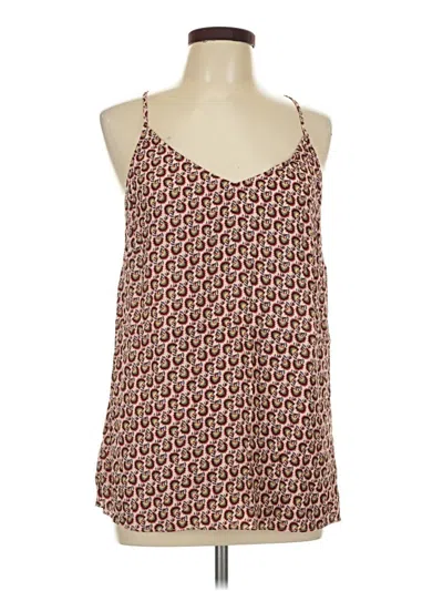 Pre-owned Cabi Sleeveless Top Burgundy Halter Neckline Tops