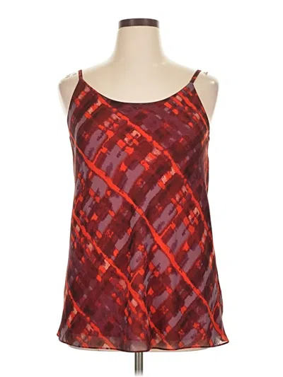 Pre-owned Cabi Sleeveless Top Burgundy Square Neckline Tops