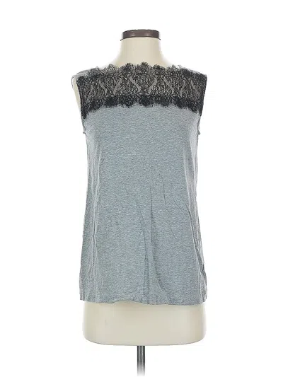 Pre-owned Cabi Sleeveless Top Gray Mock Neckline Tops