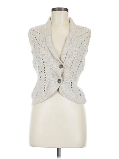 Pre-owned Cabi Sleeveless Top Gray Plunge Neckline Tops