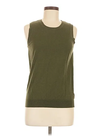 Pre-owned Cabi Sleeveless Top Green Boatneck Tops