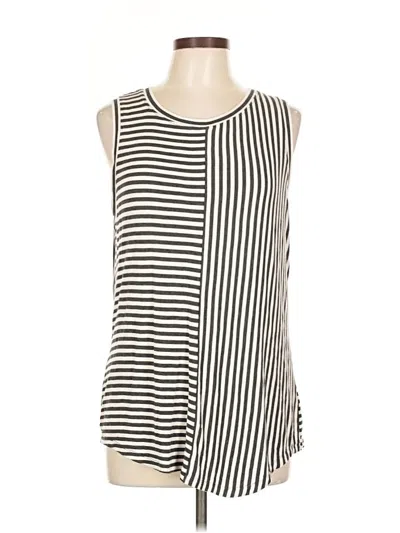 Pre-owned Cabi Sleeveless Top Ivory Boatneck Tops In White