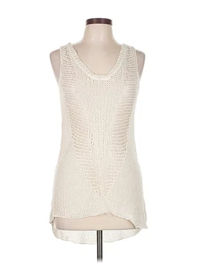 Pre-owned Cabi Sleeveless Top Ivory Cowl Neck Tops In White