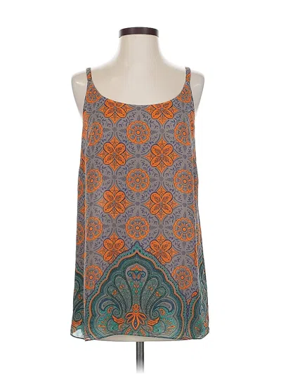 Pre-owned Cabi Sleeveless Top Orange Halter Neckline Tops