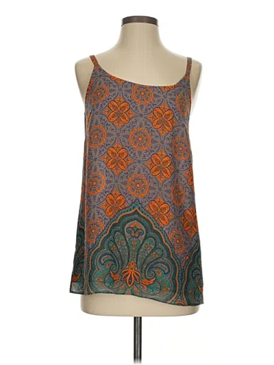 Pre-owned Cabi Sleeveless Top Orange Halter Neckline Tops