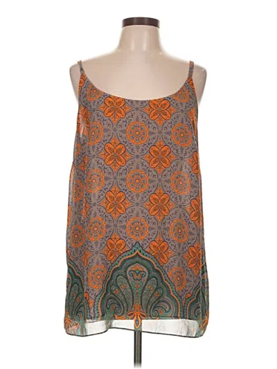 Pre-owned Cabi Sleeveless Top Orange Halter Neckline Tops