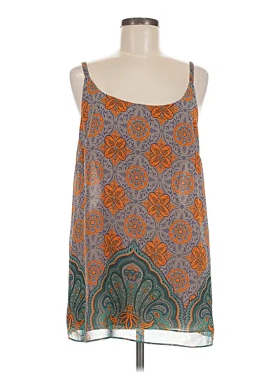 Pre-owned Cabi Sleeveless Top Orange Halter Neckline Tops