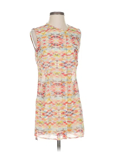 Pre-owned Cabi Sleeveless Top Orange High Neck Tops