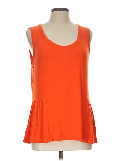 Pre-owned Cabi Sleeveless Top Orange Scoop Neck Tops