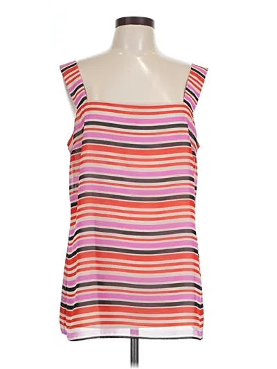 Pre-owned Cabi Sleeveless Top Pink Square Neckline Tops