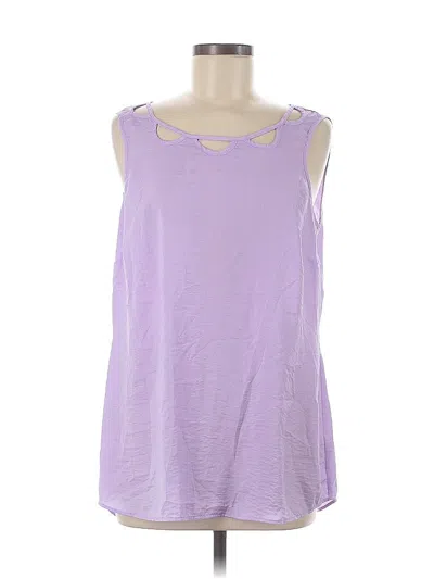 Pre-owned Cabi Sleeveless Top Purple Keyhole Neckline Tops