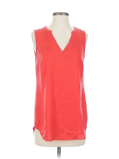 Pre-owned Cabi Sleeveless Top Red V Neck Tops
