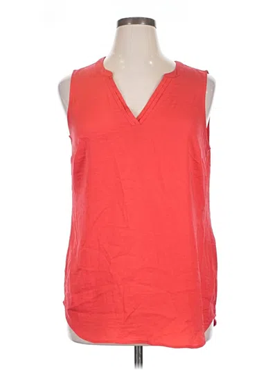 Pre-owned Cabi Sleeveless Top Red V Neck Tops
