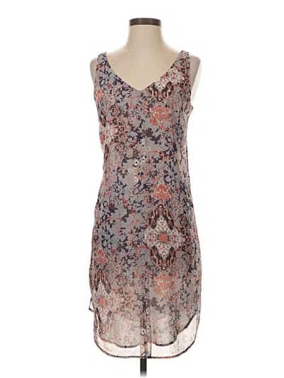 Pre-owned Cabi Sleeveless Top Silver Plunge Neckline Tops