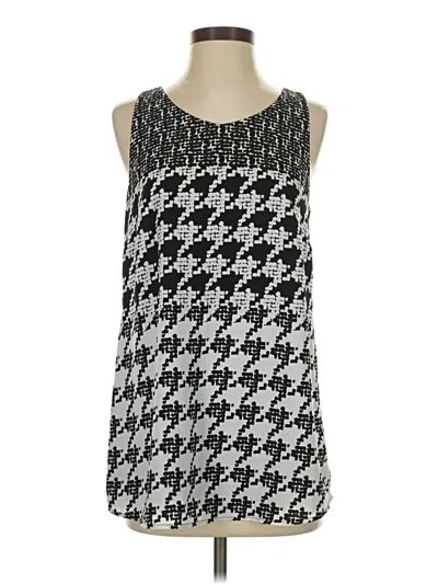 Pre-owned Cabi Sleeveless Top Silver Square Neckline Tops