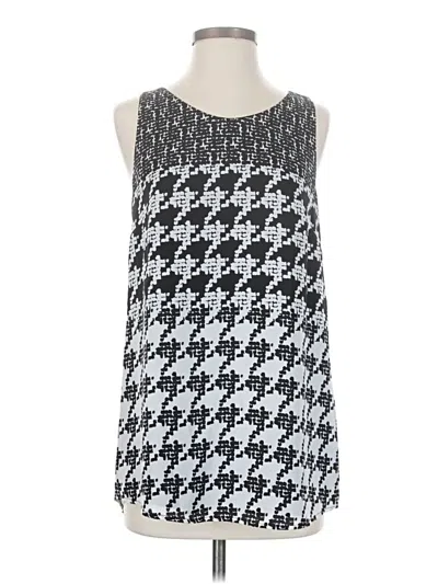 Pre-owned Cabi Sleeveless Top Silver Square Neckline Tops