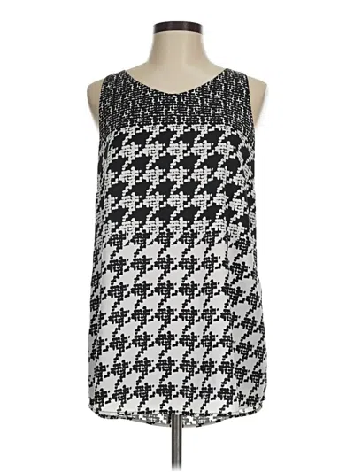 Pre-owned Cabi Sleeveless Top Silver Square Neckline Tops