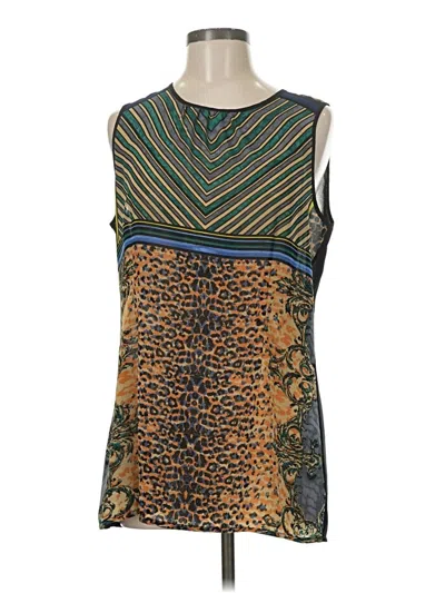 Pre-owned Cabi Sleeveless Top Teal Boatneck Tops