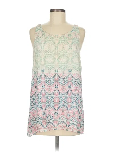 Pre-owned Cabi Sleeveless Top Teal Halter Neckline Tops