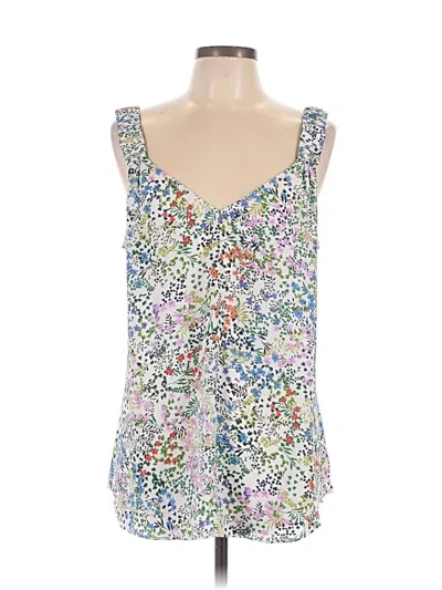 Pre-owned Cabi Sleeveless Top White Sweetheart Neckline Tops